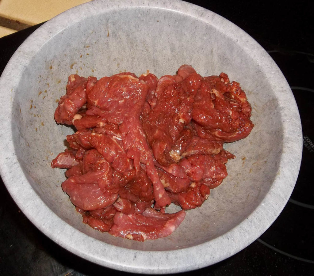 beef marinating